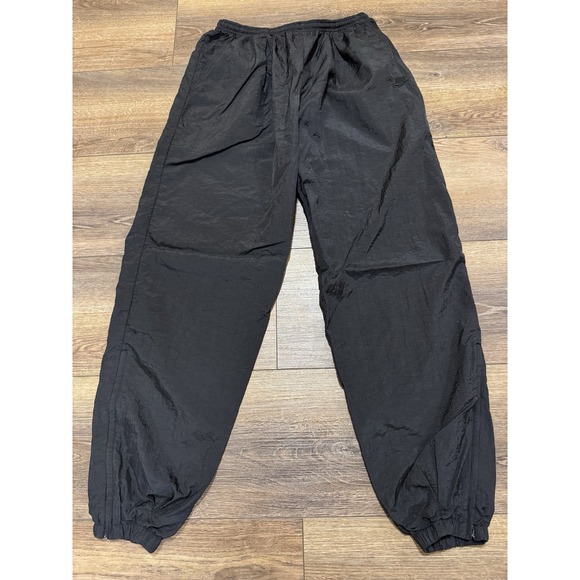 Vintage 90s Men's Size Large Nike Windbreaker Athletic Pants Black Soft shell - Picture 1 of 7